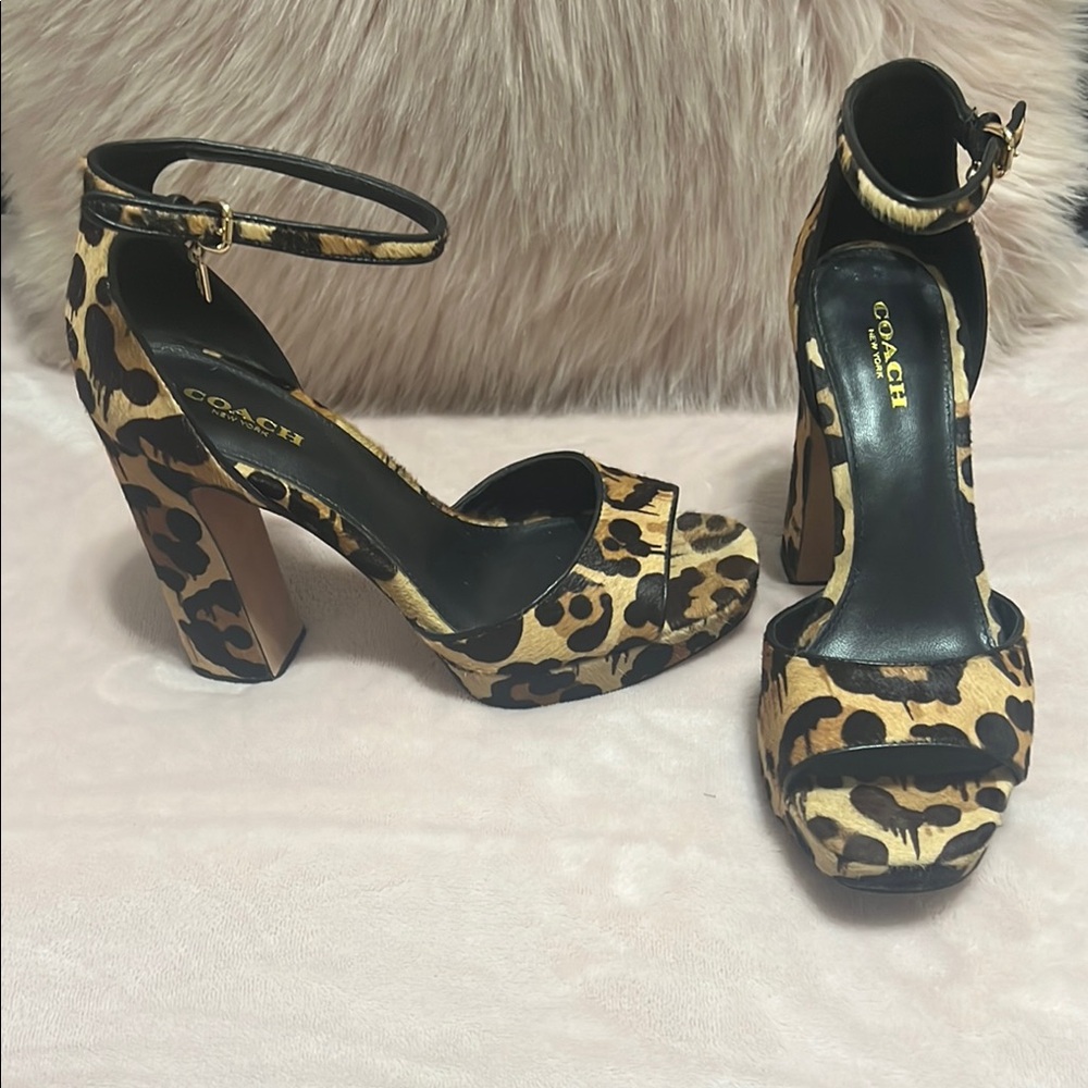 Coach Leopard Print Heels